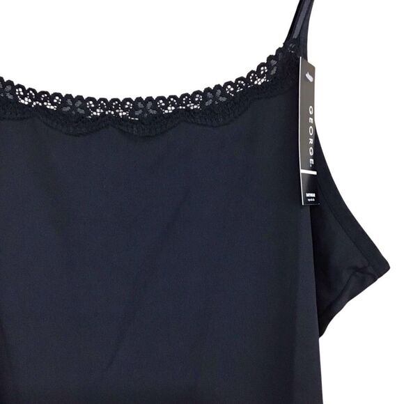 George Black Micro Cami Tank Top 2X NWT - Picture 2 of 7